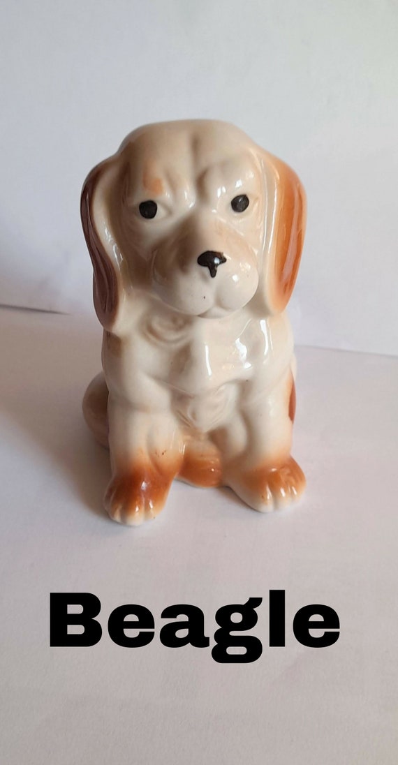 コッカースパニエル 陶器 犬の置物 陶製 置物 彫像 座っている コッカースパニエル の子犬の像 犬 動物