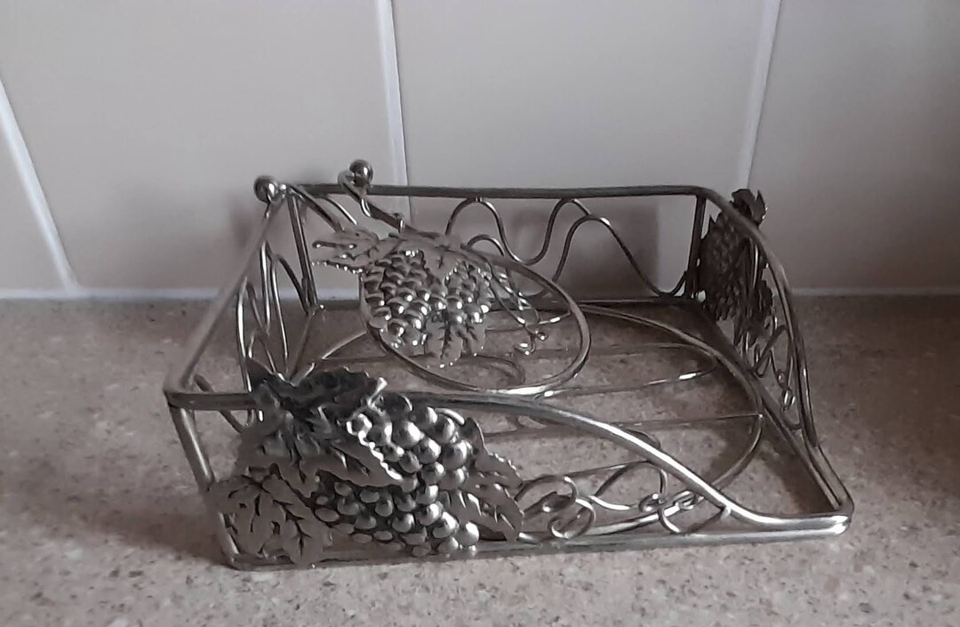 Vintage SILEA Silver Plate Napkin Holder Serviette Holder Etsy