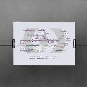 The Smiths Tram Map – A3-kunstafdruk