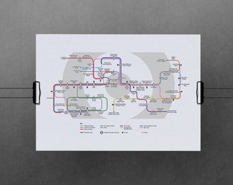 The Smiths Tram Map – A3 art print