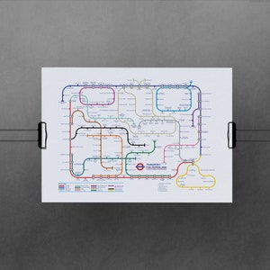 Beatles Tube Map – A3 Kunstdruck