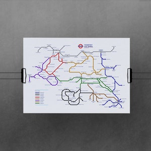 Skyrim Tube Map – Impresión de arte A3