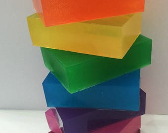 Melt and Pour Soap Base Coloured Soap Making Bars Easy to make kids TRANSPARENT