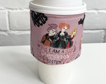 Coffee Tea Cozy - reusable reversible coffee sleeve - Halloween