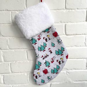 Chaussette de Noël matelassée unique faite à la main