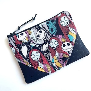 Pièce zippée unique faite à la main, porte-cartes