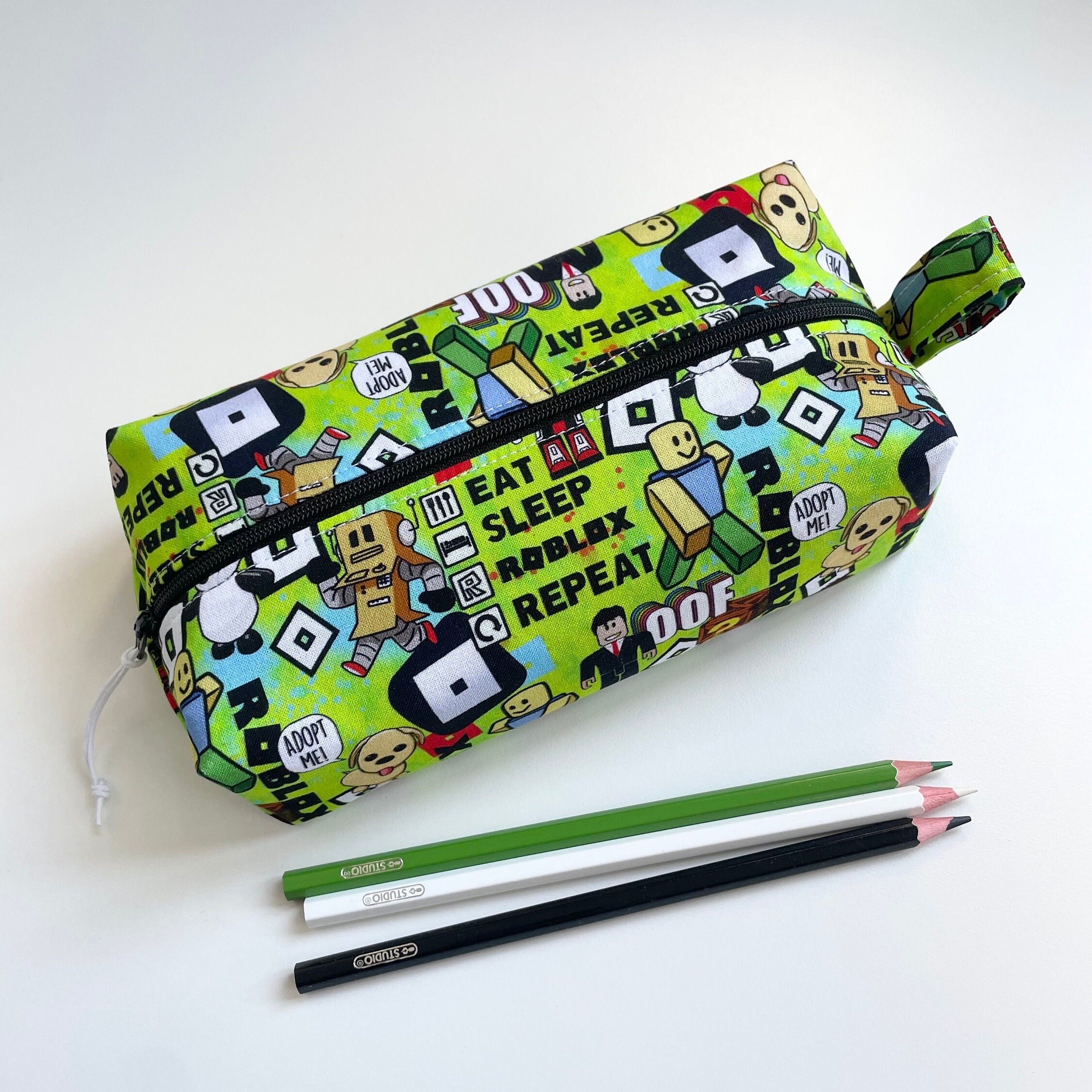 ROBLOX-Double-Layer Pencil Case, Pencil Case, Atualizar produtos de  impressão completa, alunos periféricos, primários e secundários, presentes