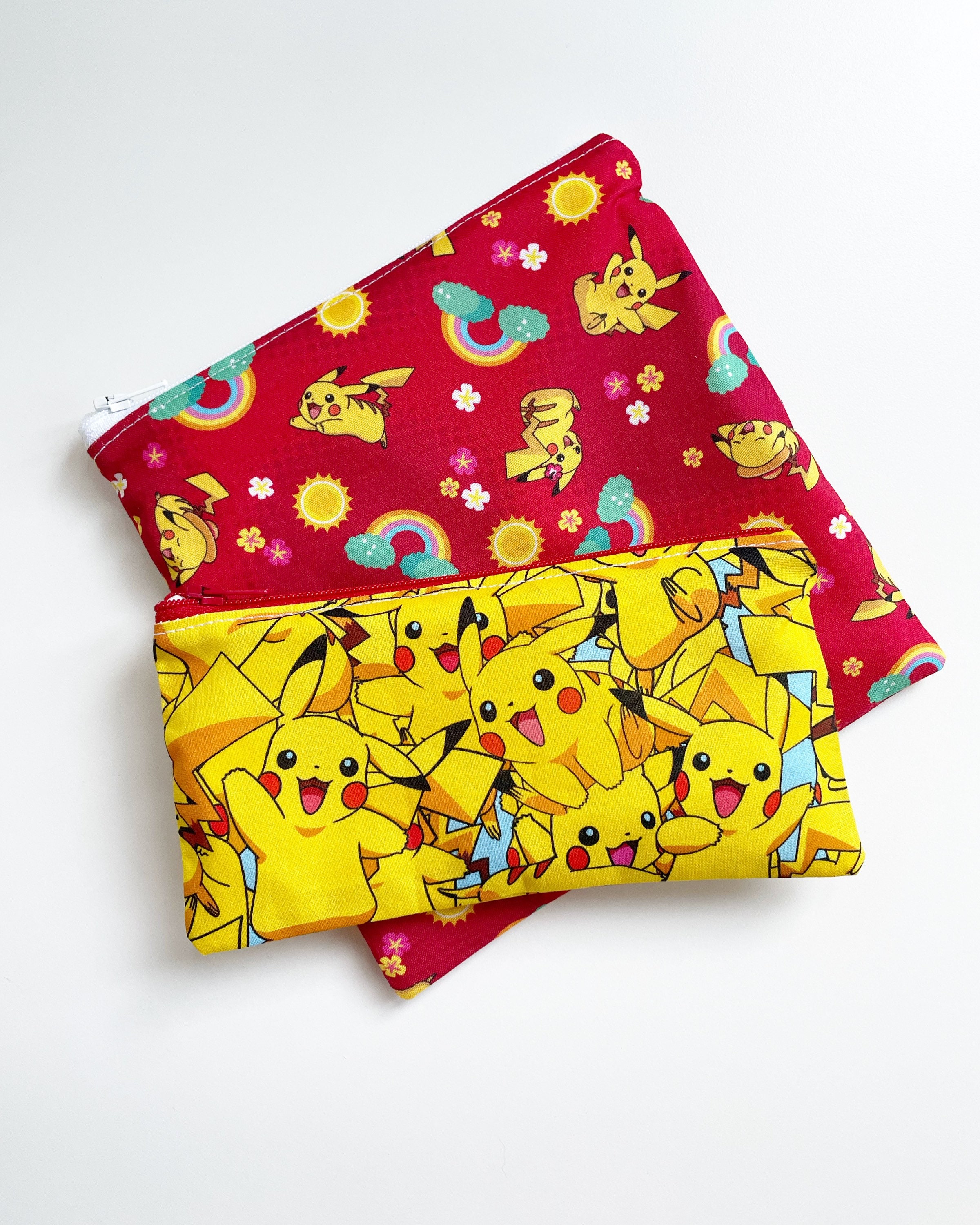 Licensed Pokemon School Lunch Bag Insulated Snack Bag Red Group Pikachu  Eevee Bulbsaur