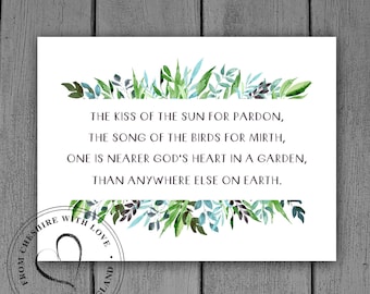 God S Garden Poem Etsy