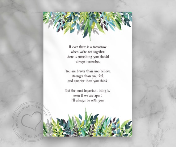 If Ever There Is A Tomorrow When We Re Not Together You Etsy