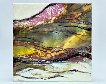 Abstract Encaustic Painting