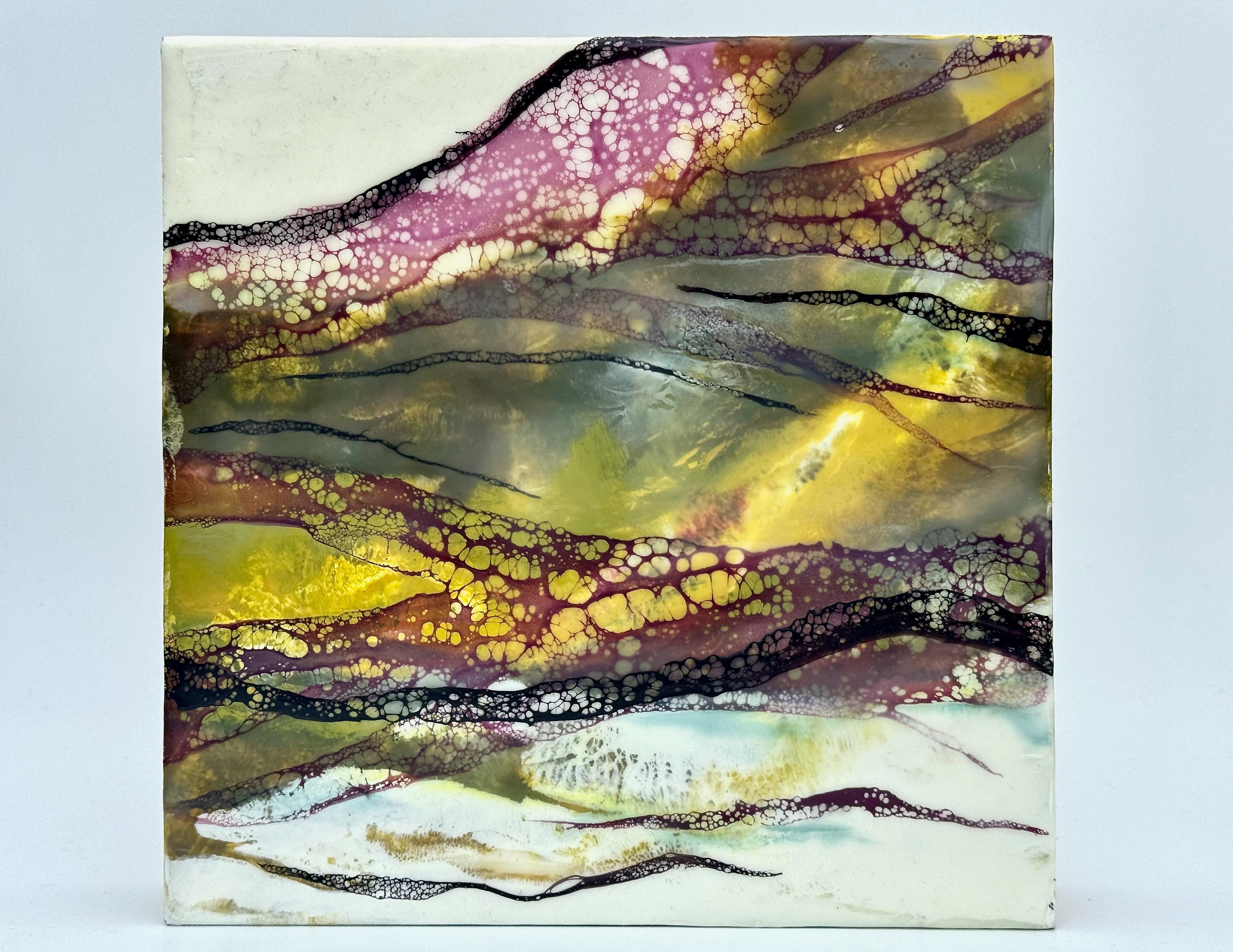 Abstract Encaustic Painting