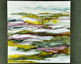 Abstract Encaustic Painting