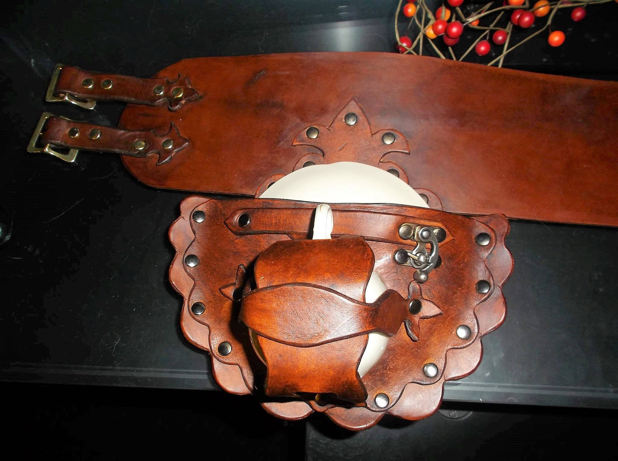 Steampunk Leather Tea Cup Holster Unisex Handmade to order Etsy