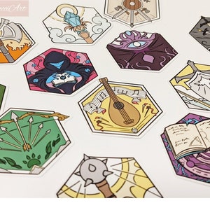 Paper / Vinyl Stickers - D&D inspired Classes! 14 classes to choose from including the GM