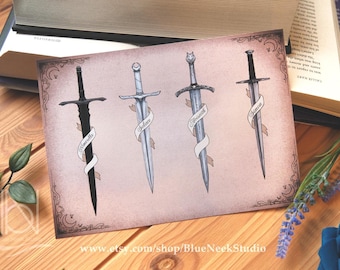 Impresión artística original de God Swords, inspirada en Quicksilver, Brimstone, Fae y Alchemy.