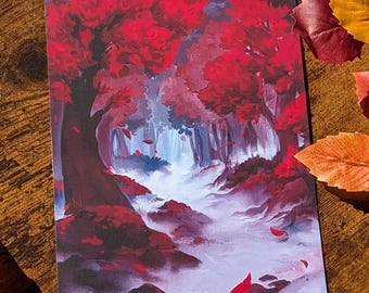 Art print (borderless) - Blood Forest original art - inspired by Blood and Ash / Flesh and Fire