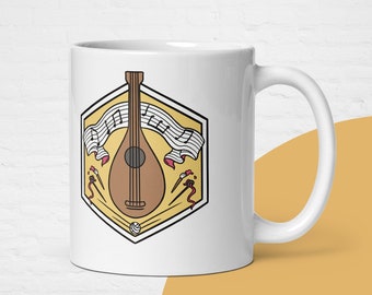 Bard - white glossy mug - Drink in style with your own DnD class mug