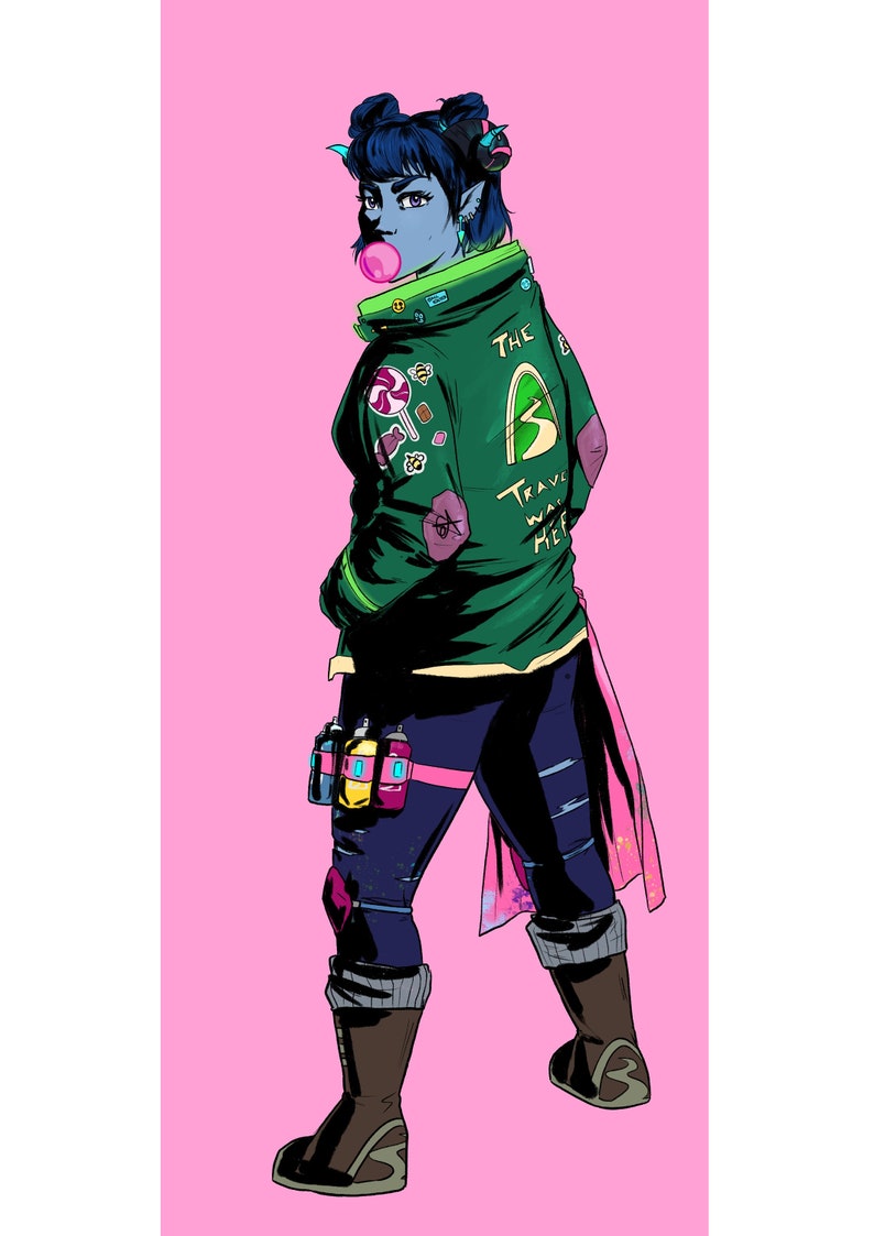 Custom Character Art Commission – Graphic Style (Digital File) image 6