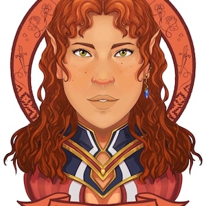 DnD - Character circle portraits - customised d&d characters art commissions!