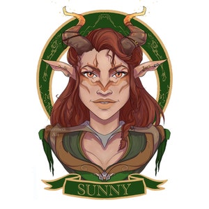 DnD - Character circle portraits - customised d&d characters art commissions!