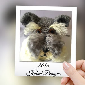 Milo the Schnauzer,crochet dog pattern, amigurumi pattern
