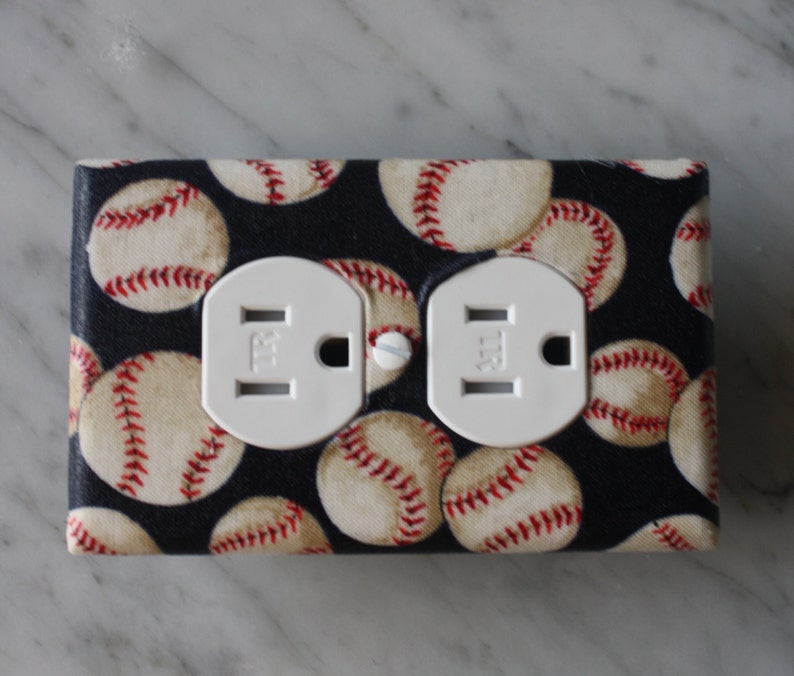 Baseball LIght Switch Cover Etsy