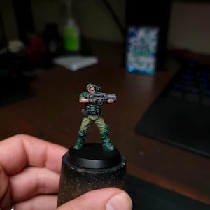 32mm science fiction miniatures, Colonial Marines, Sergeant Hicks, tabletop games, miniatures, wargaming