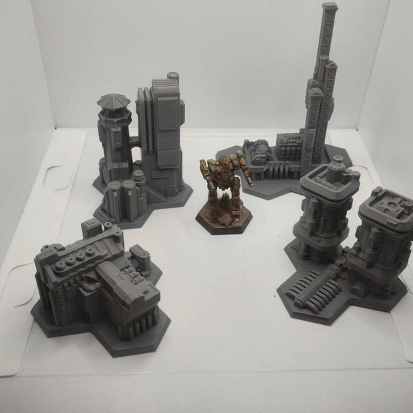 Bundle de terrain Battletech à l'échelle 6 mm 1, mecha, miniatures, table