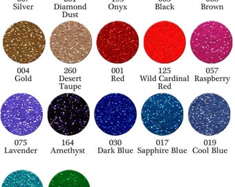 12" x 12" Sheets of FDC 3700 Ultra Metallic Glitter Vinyl  - ships within 24 hours! NEW COLORS, including rose gold!