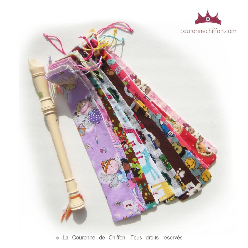 Flute bag Handmade recorder case kids Pouch Flute children Etsy