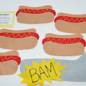 Five Little Hot Dogs Flannel Board Story - Etsy