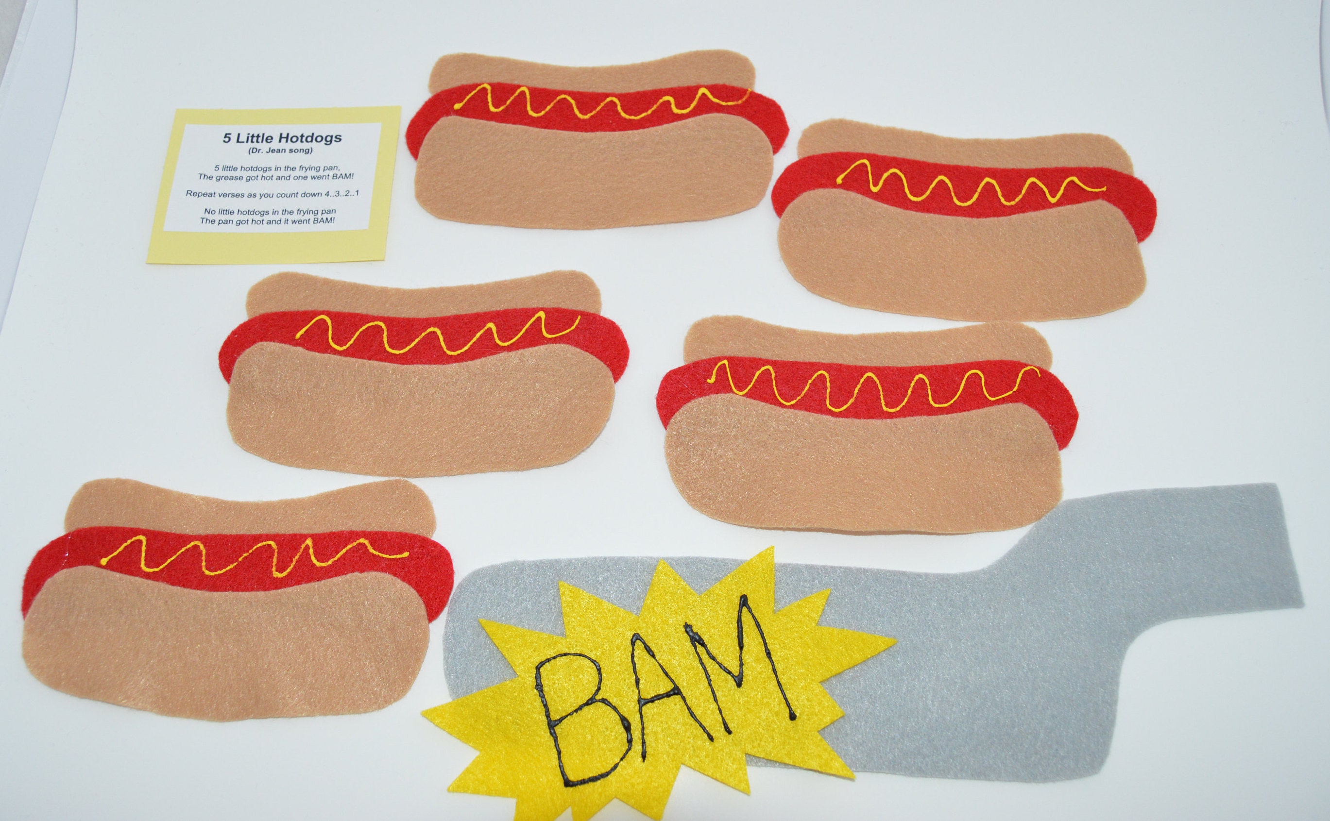 Five Little Hot Dogs Flannel Board Story - Etsy