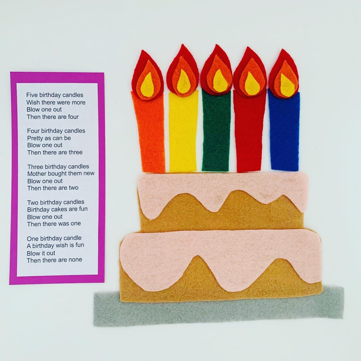Five Birthday Candles Board Story Etsy