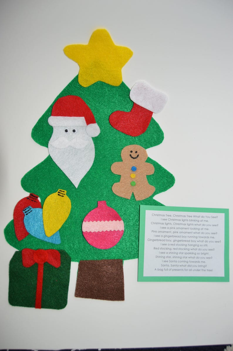 Christmas Tree Christmas Tree What Do You See Flannel Board Etsy