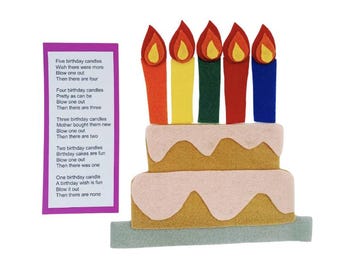 Five Birthday Candles Felt Board Story