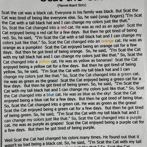 Scat the Cat Flannel Board Story - Etsy