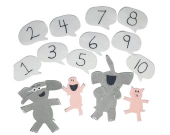 Piggie and Elephant Count Felt Board Story