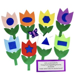 Hiding Butterfly Shape Felt Board Story