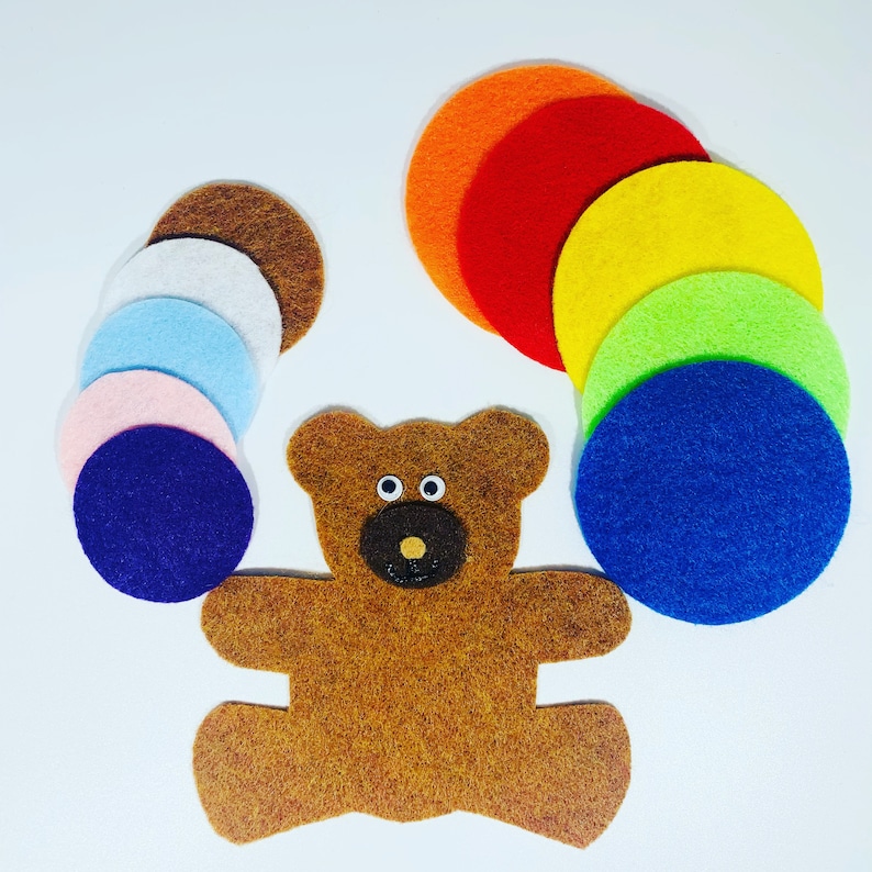 Teddy Bear Colors Flannel Board Story - Etsy