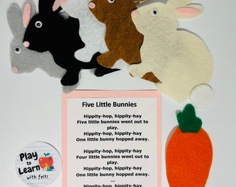 Five Little Bunnies Flannel Board Story