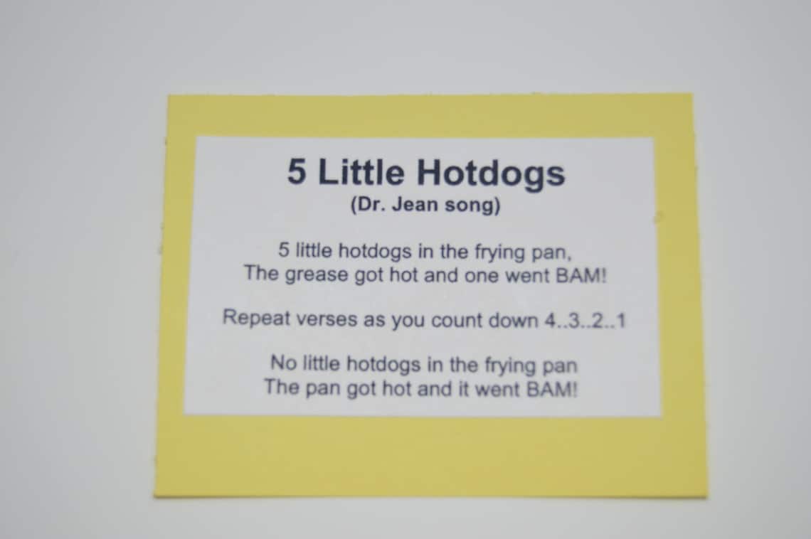 Five Little Hot Dogs Flannel Board Story Etsy