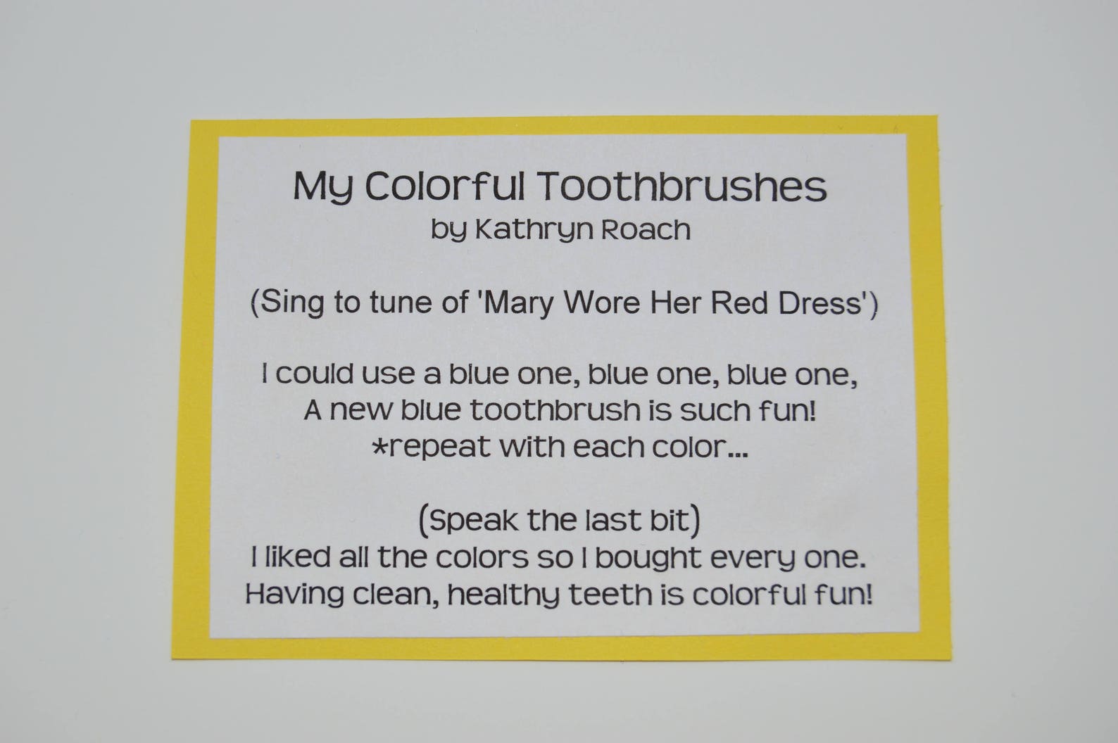 My Colorful Toothbrushes Flannel Board Story Etsy