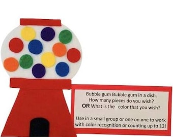 Counting Gumballs Felt Story | Preschool Math Activity | Felt Board Counting Game | Toddler Learning Toy | Circle Time Song