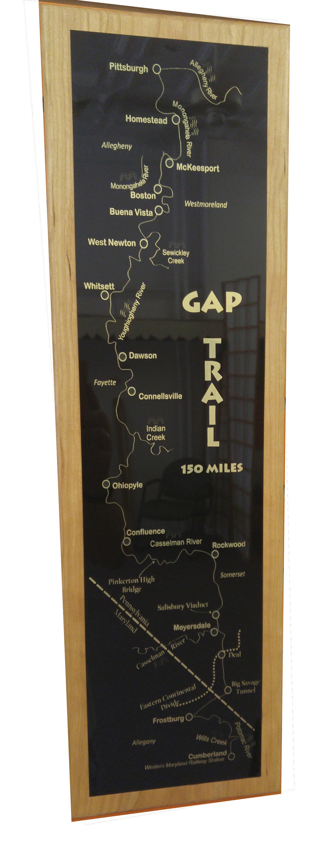 Allegheny River Trail Allegheny Passage Mileage Chart Great