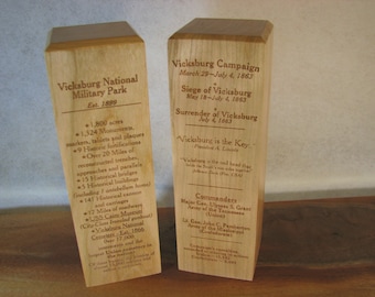 Cherry Wood Siege of Vicksburg History Collectible