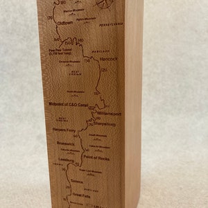 Radeln Sie durch den Chesapice and Ohio Kanal - (C & O Leinpfad Pfad) ~ Sammlerstück um sich an Ihre Fahrt oder Wanderung in diesem historischen Park zu erinnern (personalisiert)