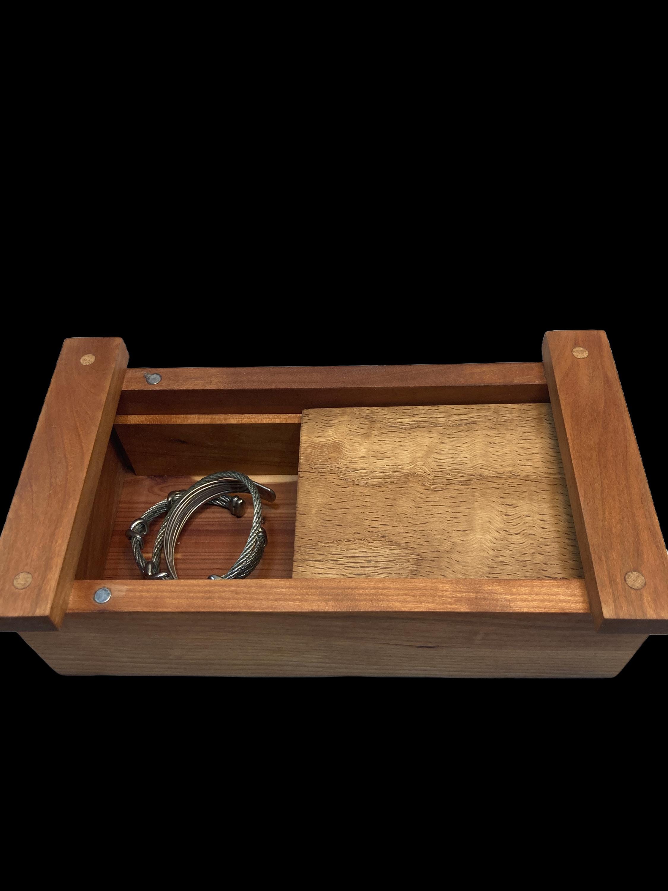 Birdseye Maple Jewelry Box: Japanese-inspired Valet Box, Handmade