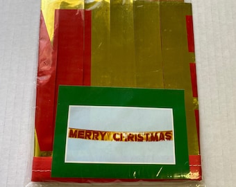 Vintage Foil Fringe Merry Christmas Banner 6'