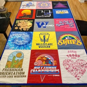 Custom T-Shirt Quilt, Memory Blanket